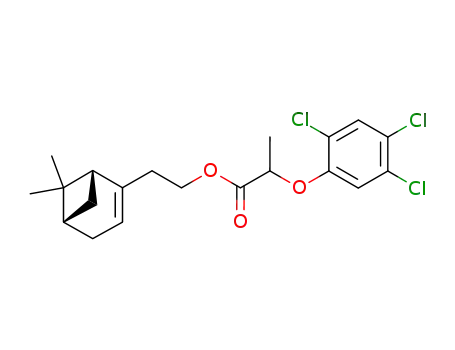 Molecular Structure of 5421-67-0 (2-(6,6-dimethylbicyclo[3.1.1]hept-2-en-2-yl)ethyl 2-(2,4,5-trichlorophenoxy)propanoate)
