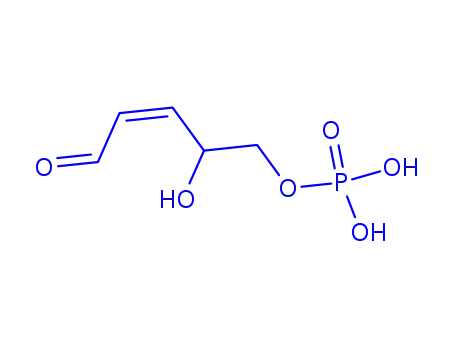 Molecular Structure of 143502-13-0 (2-Pentenal, 4-hydroxy-5-(phosphonooxy)-, (R)-)