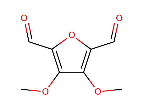 Molecular Structure of 65990-57-0 (2,5-Furandicarboxaldehyde,  3,4-dimethoxy-)