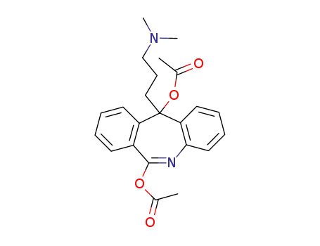 Molecular Structure of 69352-69-8 (11-(3-Dimethylaminopropyl)-11H-dibenz[b,e]azepine-6,11-diol diacetate)