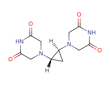 Molecular Structure of 66054-21-5 (4,4'-(1,2-cyclopropanediyl)bis(2,6-piperazinedione))