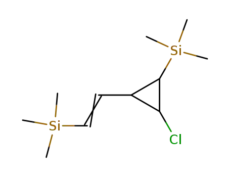 Molecular Structure of 123725-72-4 (1-Chloro-2-trimethylsilanyl-3-((E)-2-trimethylsilanyl-vinyl)-cyclopropane)
