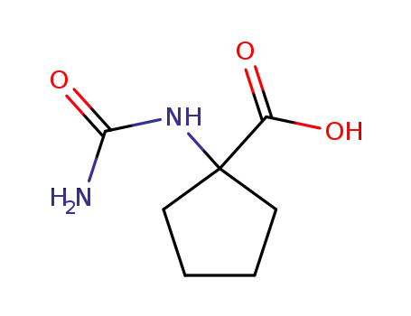 Molecular Structure of 6269-82-5 (1-(carbamoylamino)cyclopentanecarboxylic acid)