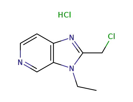 Molecular Structure of 676464-97-4 (2-(chloromethyl)-3-ethyl-imidazo[4,5-c]pyridine hydrochloride)