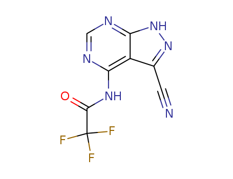 N-(7-cyano-2,4,8,9-tetrazabicyclo[4.3.0]nona-2,4,6,9-tetraen-5-yl)-2,2,2-trifluoro-acetamide
