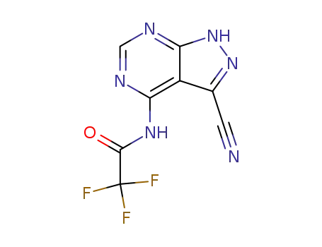 N-(3-cyano-2H-pyrazolo[3,4-d]pyrimidin-4-yl)-2,2,2-trifluoroacetamide