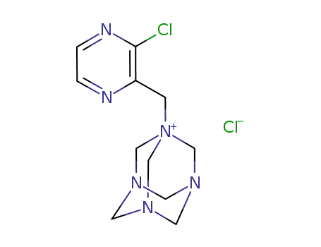 1-(3-chloro-pyrazin-2-ylmethyl)-3,5,7-triaza-1-azonia-tricyclo[3.3.1.1*3,7*]decane; chloride