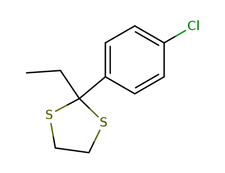Molecular Structure of 6317-15-3 (2-(4-chlorophenyl)-2-ethyl-1,3-dithiolane)