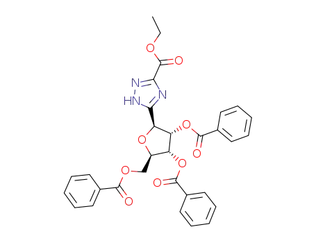 5-(tri-<i>O</i>-benzoyl-β-<i>D</i>-ribofuranosyl)-1<i>H</i>-[1,2,4]triazole-3-carboxylic acid ethyl ester