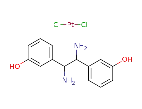 Molecular Structure of 93856-31-6 (dichloro(1,2-bis(3-hydroxyphenyl)ethylenediamine)platinum II)
