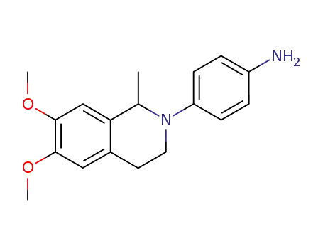 Molecular Structure of 65492-86-6 (4-[(1S)-3,4-Dihydro-6,7-dimethoxy-1-methylisoquinolin-2(1H)-yl]benzenamine)