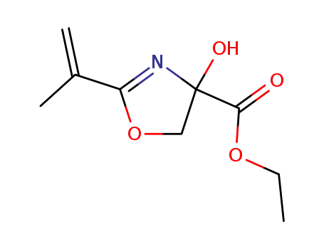 4-Oxazolecarboxylic acid, 4,5-dihydro-4-hydroxy-2-(1-methylethenyl)-,
ethyl ester