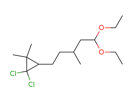 Cyclopropane,
1,1-dichloro-3-(5,5-diethoxy-3-methylpentyl)-2,2-dimethyl-