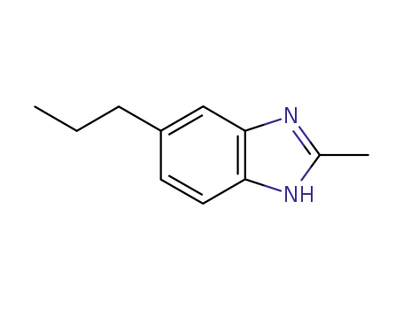 Molecular Structure of 93883-26-2 (Benzimidazole, 2-methyl-5(or 6)-propyl- (7CI))