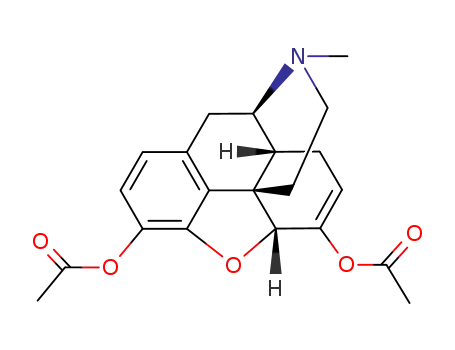 Molecular Structure of 65644-89-5 (6,7-Didehydro-4,5α-epoxy-17-methylmorphinan-3,6-diol diacetate)