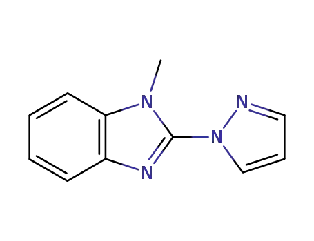 Molecular Structure of 6488-97-7 (1H-Benzimidazole,1-methyl-2-(1H-pyrazol-1-yl)-(9CI))