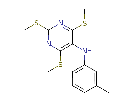 N-(3-methylphenyl)-2,4,6-tris(methylsulfanyl)pyrimidin-5-amine cas  93898-41-0