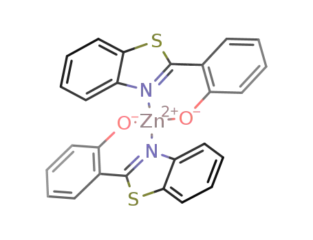 Molecular Structure of 58280-31-2 (Bis[2-(2-benzothiazoly)phenolato]zinc(II))