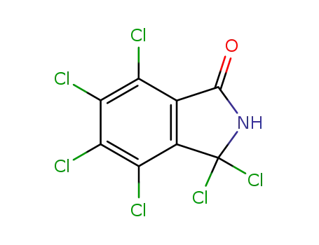 Molecular Structure of 5358-05-4 (3,3,4,5,6,7-Hexachloro-2,3-dihydro-1H-isoindol-1-one)