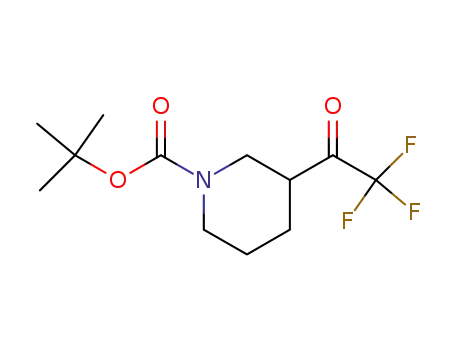 Molecular Structure of 884512-51-0 (tert-Butyl 3-(2,2,2-trifluoroacetyl)piperidine-1-carboxylate)