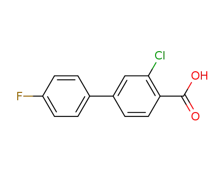 Molecular Structure of 728951-41-5 (2-CHLORO-4-(4-FLUOROPHENYL)BENZOIC ACID)