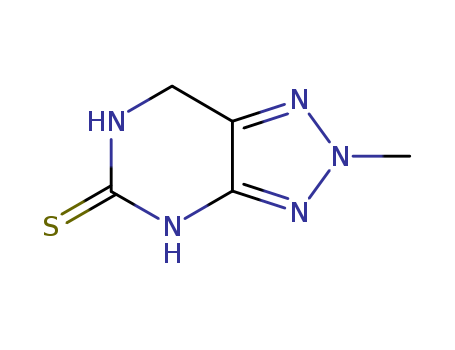 5H-1,2,3-Triazolo[4,5-d]pyrimidine-5-thione, 2,3,6, 7-tetrahydro-2-methyl-