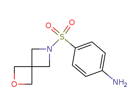 Molecular Structure of 872805-46-4 (BenzenaMine, 4-(2-oxa-6-azaspiro[3.3]hept-6-ylsulfonyl)-)
