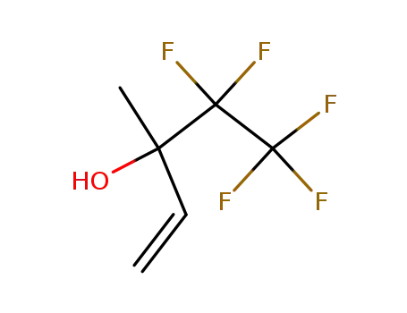 Molecular Structure of 754-67-6 (4,4,5,5,5-PENTAFLUORO-3-METHYLPENT-1-ENE-3-OL)