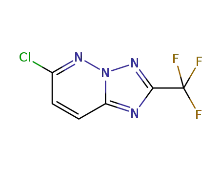 Molecular Structure of 882856-60-2 (6-CHLORO-2-(TRIFLUOROMETHYL)- [1,2,4]TRIAZOLO[1,5-B]PYRIDAZINE)