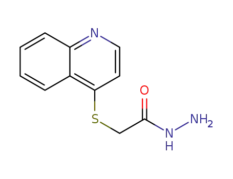 Molecular Structure of 885278-19-3 ((QUINOLIN-4-YLSULFANYL)-ACETIC ACID HYDRAZIDE)