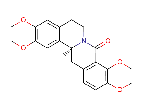 Molecular Structure of 77519-57-4 ((13aS)-2,3,9,10-tetramethoxy-5,6,13,13a-tetrahydro-8H-isoquino[3,2-a]isoquinolin-8-one)