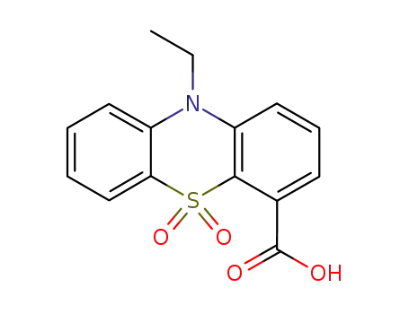Molecular Structure of 73986-62-6 (10-Ethylphenothiazine-4-carboxylic acid-5-dioxide)