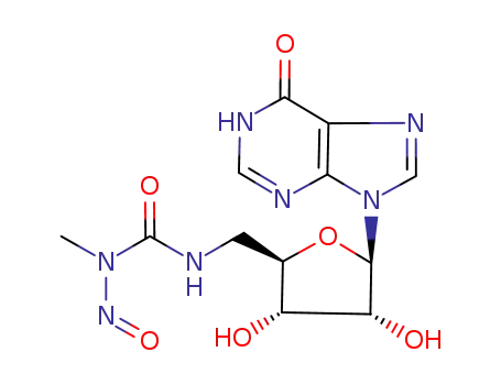 Molecular Structure of 76563-05-8 (9-(5-deoxy-5-{[methyl(nitroso)carbamoyl]amino}pentofuranosyl)-3,9-dihydro-6H-purin-6-one)