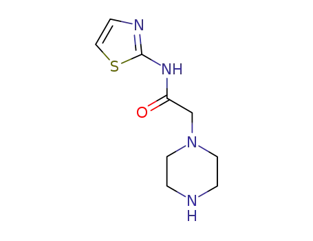 Molecular Structure of 84587-70-2 (2-(PIPERAZIN-1-YL)-ACETIC ACID N-(2-THIAZOLYL)-AMIDE 2 HCL)