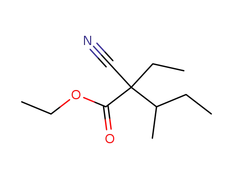 Molecular Structure of 71172-92-4 (ethyl 2-cyano-2-ethyl-3-methylpentanoate)