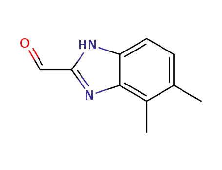 Molecular Structure of 890656-23-2 (1H-Benzimidazole-2-carboxaldehyde,  6,7-dimethyl-)