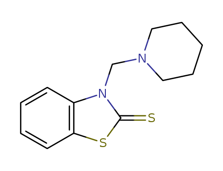 2(3H)-Benzothiazolethione, 3-(1-piperidinylmethyl)- cas  6957-11-5
