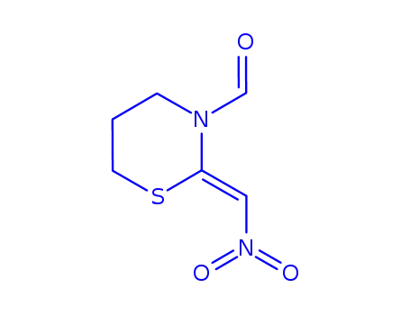 Molecular Structure of 94050-50-7 ((2E)-2-(nitromethylidene)-2H-1,3-thiazine-3(4H)-carbaldehyde)