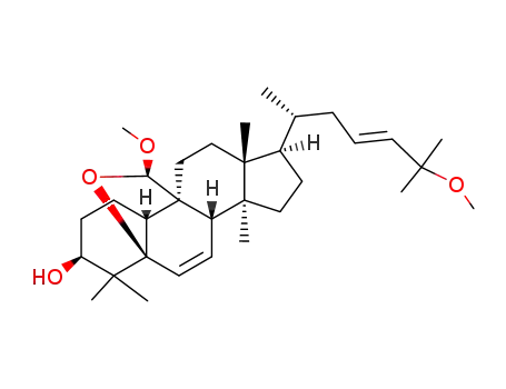 Molecular Structure of 85372-72-1 (5,19-Epoxy-19,25-
dimethoxycucurbita-6,23-dien-3-ol)