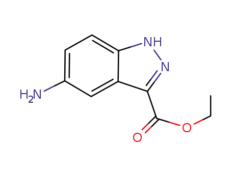 Molecular Structure of 885278-45-5 (ETHYL 5-AMINO-1H-INDAZOLE-3-CARBOXYLATE)