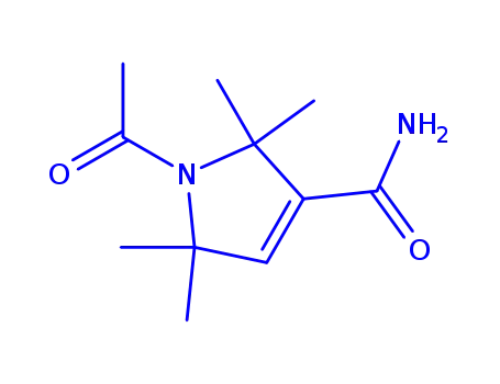 Molecular Structure of 887352-22-9 (1-ACETYL-2,2,5,5-TETRAMETHYL-3-PYRROLINE-3-CARBOXAMIDE)
