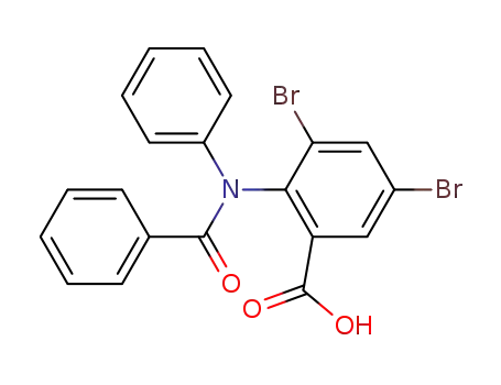 2- (N-Benzoylanilino) -3,5- 디 브로 모 벤조산
