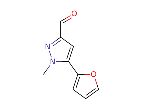 Molecular Structure of 876728-40-4 (5-(2-FURYL)-1-METHYL-1H-PYRAZOLE-3-CARBALDEHYDE)