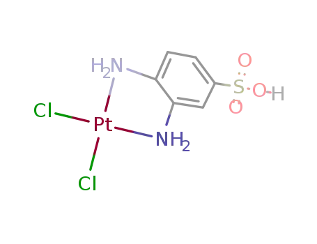 Molecular Structure of 72895-01-3 (dichloroplatinum(2+) (4-sulfobenzene-1,2-diyl)diazanide)