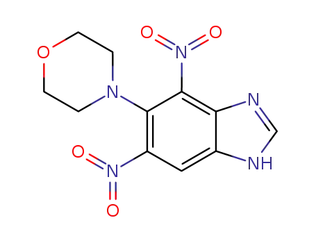 Molecular Structure of 72766-31-5 (5-(morpholin-4-yl)-4,6-dinitro-1H-benzimidazole)