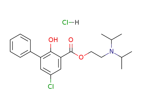 5-클로로-2-히드록시-3-비페닐카르복실산, 2-(디이소프로필아미노)에틸 에스테르, 염산염