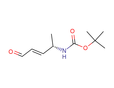 Molecular Structure of 147317-32-6 (Carbamic acid, (1-methyl-4-oxo-2-butenyl)-, 1,1-dimethylethyl ester, [S-(E)]-)