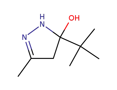 Molecular Structure of 82755-28-0 (1H-Pyrazol-5-ol,  5-(1,1-dimethylethyl)-4,5-dihydro-3-methyl-)