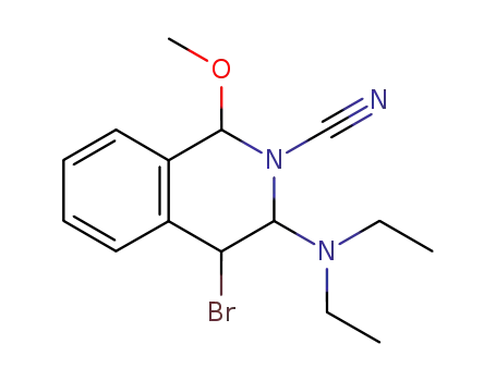 4-bromo-3-(diethylamino)-1-methoxy-3,4-dihydroisoquinoline-2(1H)-carbonitrile