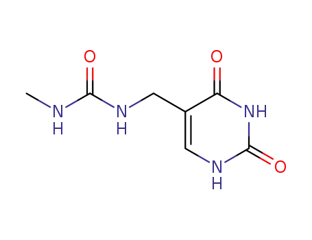 Molecular Structure of 7151-80-6 (1-[(2,4-dioxo-1,2,3,4-tetrahydropyrimidin-5-yl)methyl]-3-methylurea)